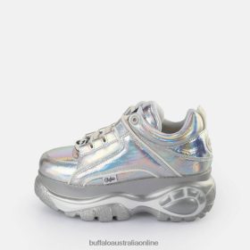 Buffalo Heels BFT62Z260 Buffalo Classic Sneakers Low vegan Silver Holo |Sneakers