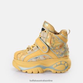 Buffalo Pumps BFT62Z504 Buffalo Classic Sneaker High Camo Mustard |Sneakers